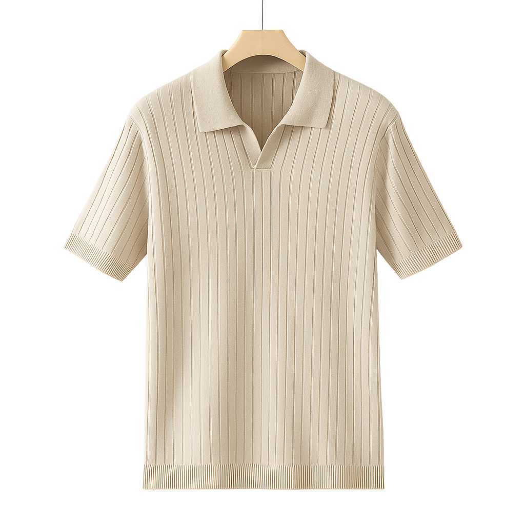 Camisa Canelada Manga Curta Essentia