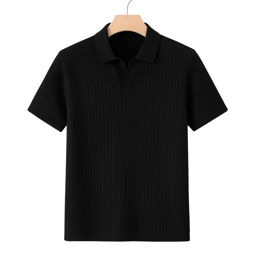 Camisa Canelada Manga Curta Essentia