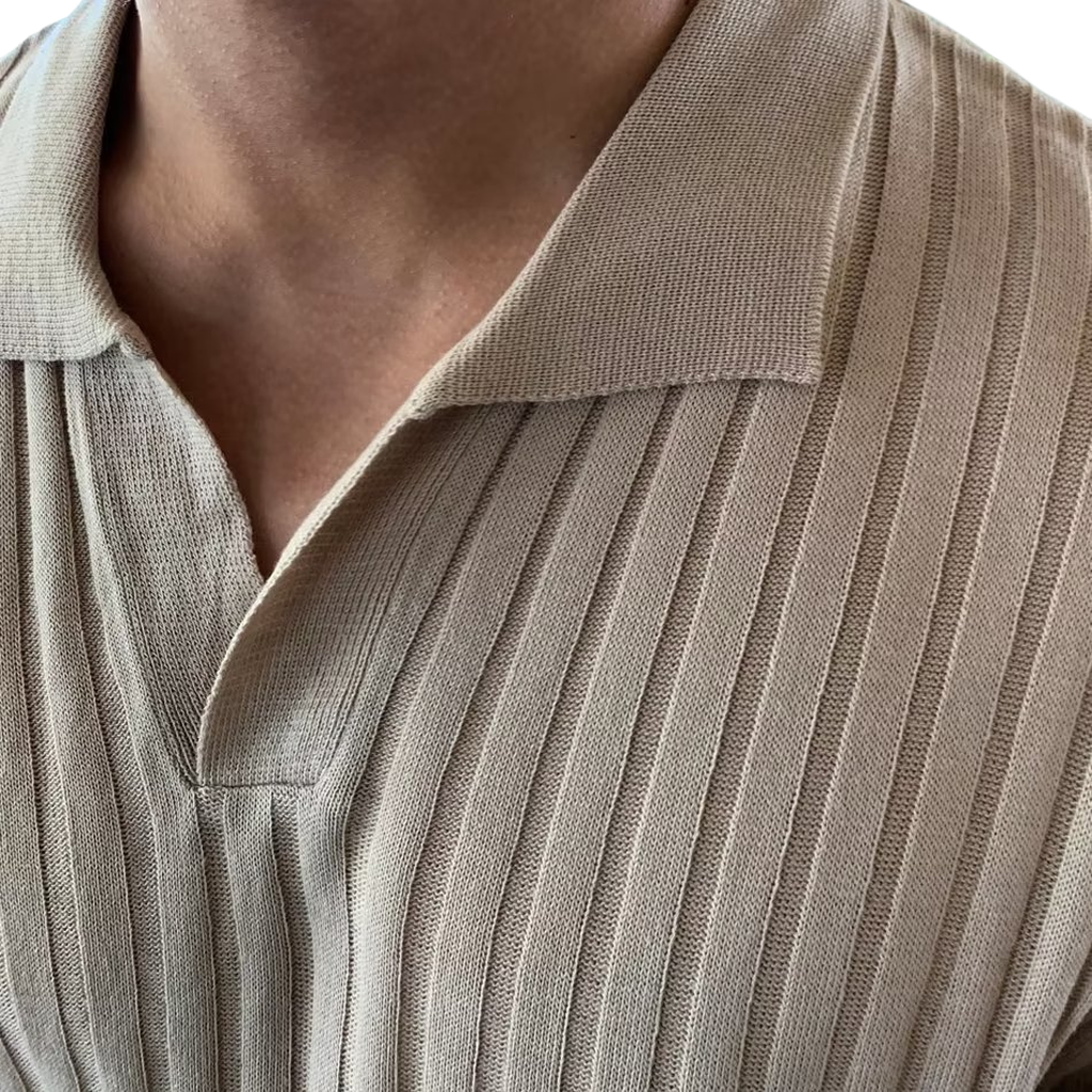 Camisa Canelada Manga Curta Essentia